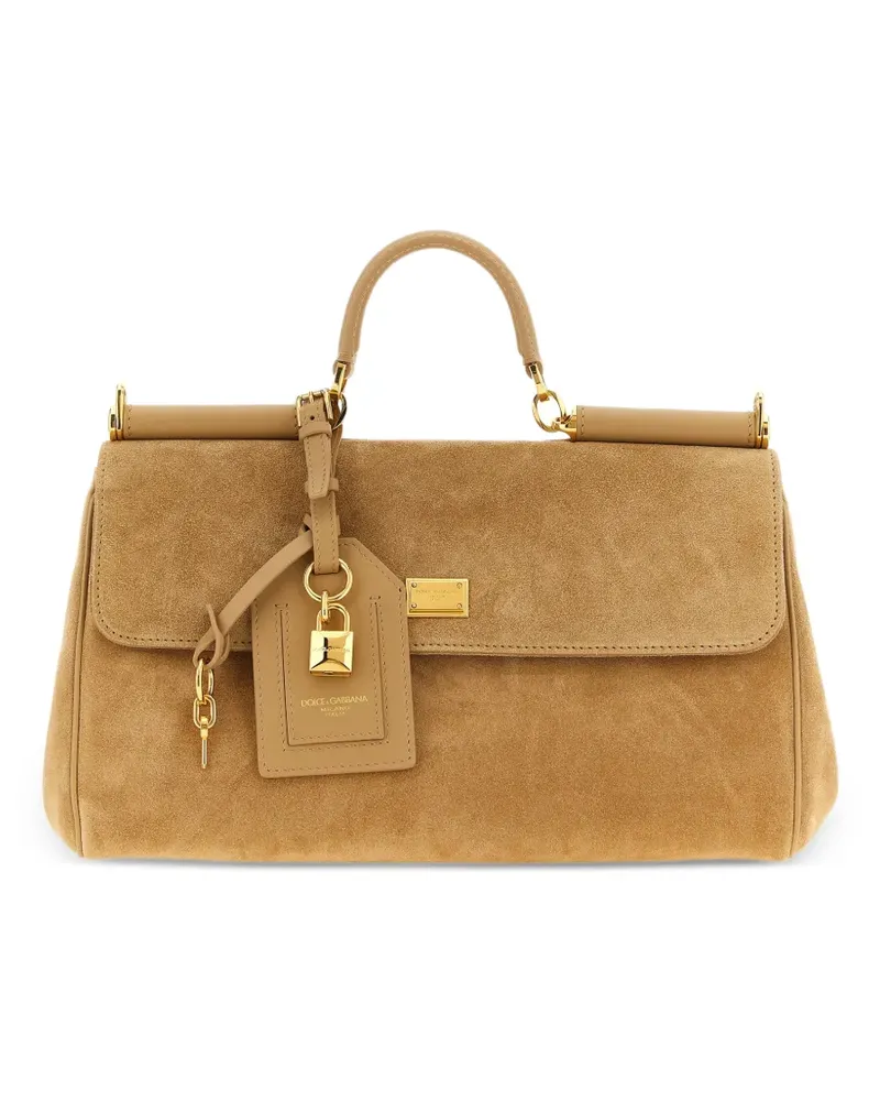 Dolce & Gabbana Mittelgroße My Sicily Handtasche aus Kalbsleder - Nude Nude