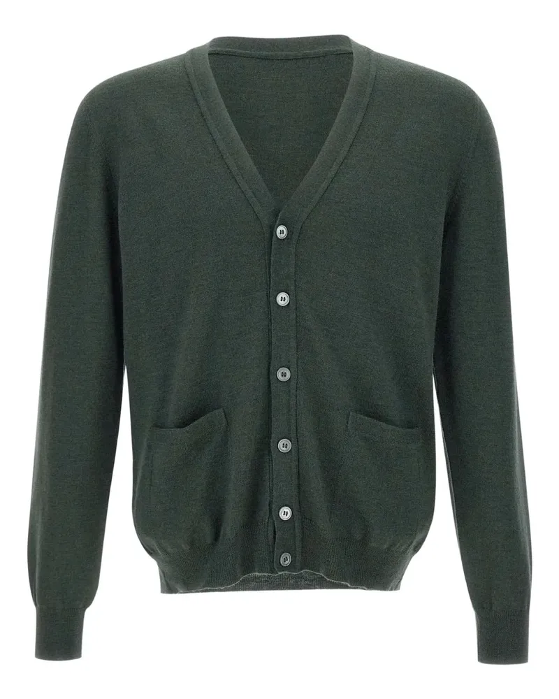 Gran Sasso Merino-Cardigan - Grün Grün