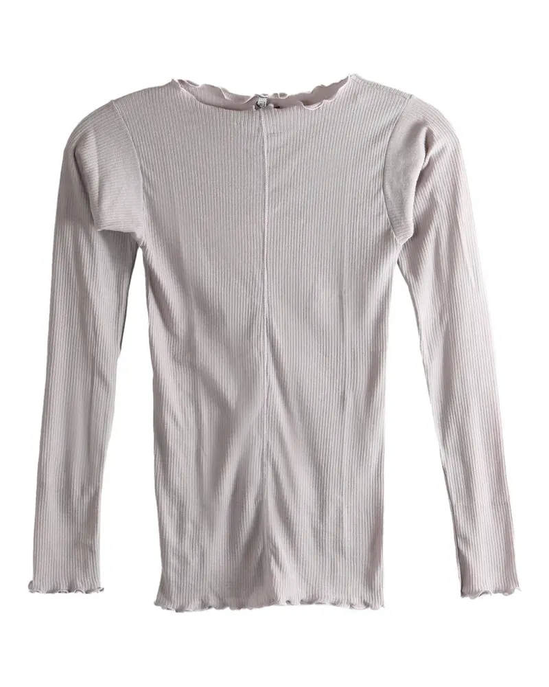 Baserange ruffled-trim T-shirt - Violett Violett