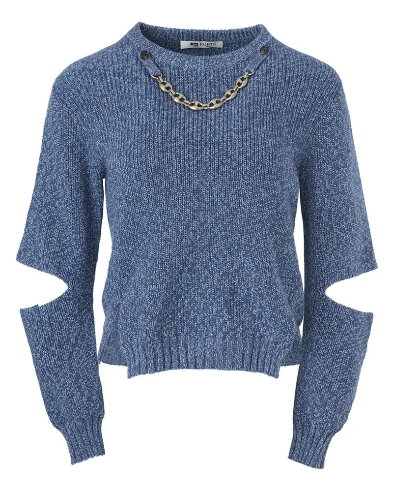 Ports 1961 Pullover mit Cut-Out - Blau Blau