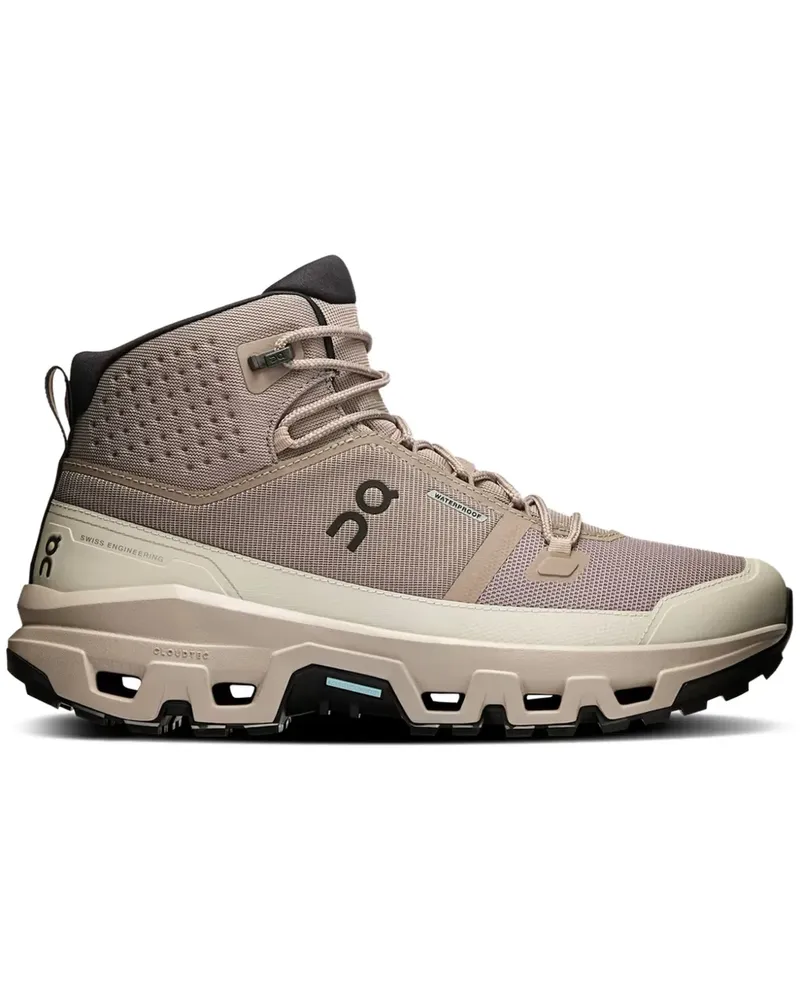 ON Cloudrock Mid WP "Cinde/Desert" Stiefel - Nude Nude
