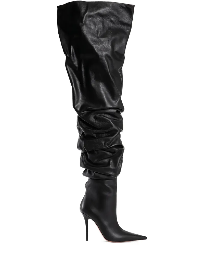 Amina Muaddi pointed-toe boots - Schwarz Schwarz