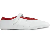 Stan Smith Ballerinas mit Riemen - Weiß
