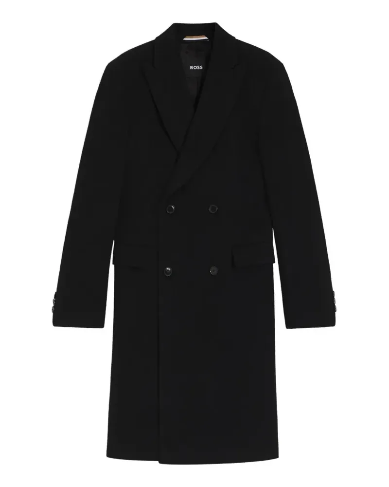 HUGO BOSS double-breasted coat - Schwarz Schwarz