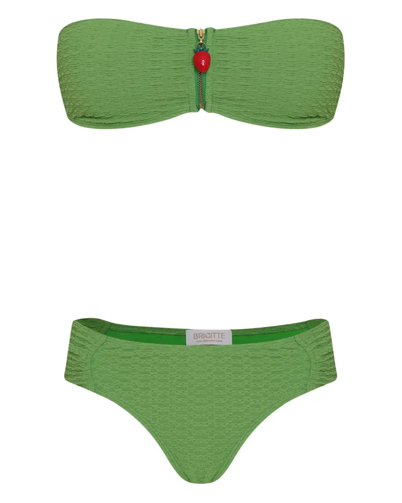 BRIGITTE strawberry-zipper bikini - Grün Grün