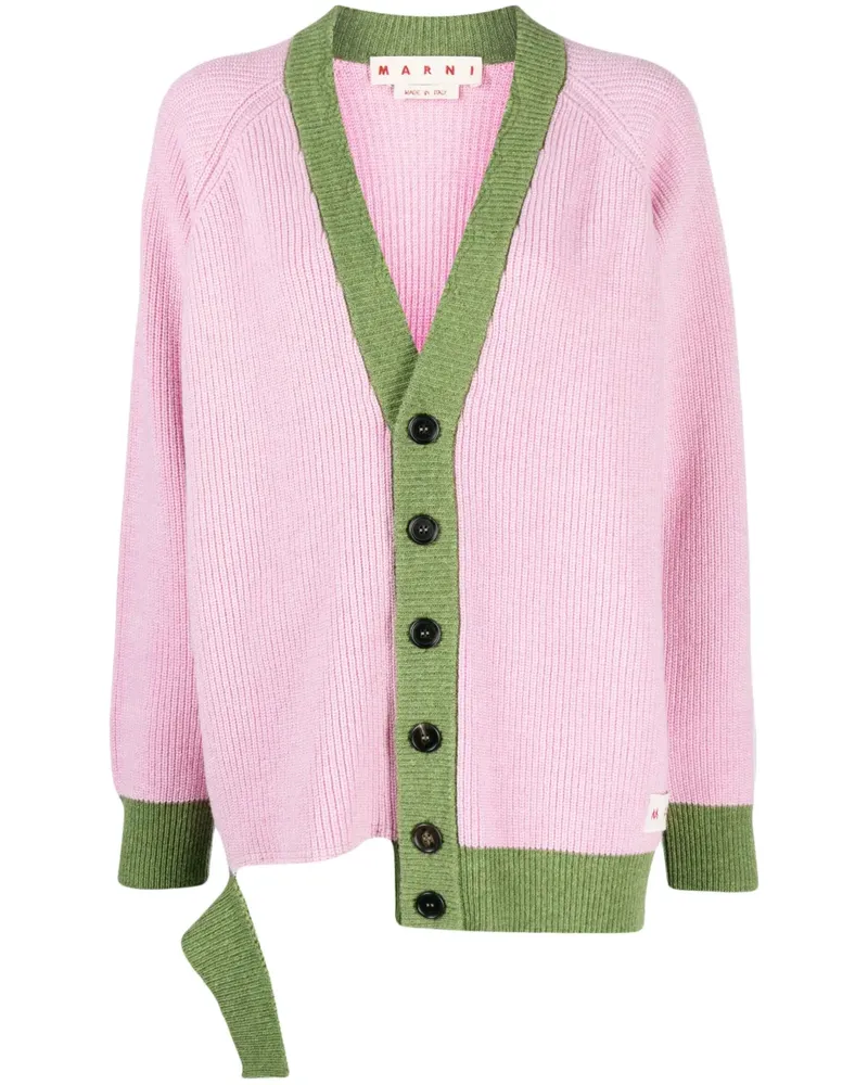 Marni Cardigan im Distressed-Look - Rosa Rosa