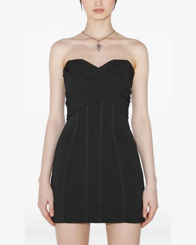 MISBHV Schulterfreies Minikleid - Schwarz Schwarz