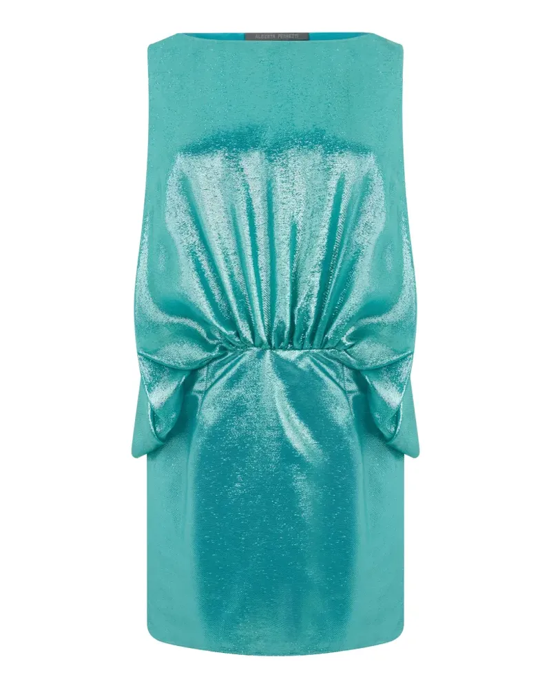 Alberta Ferretti ruched sleeveless mini dress - Blau Blau