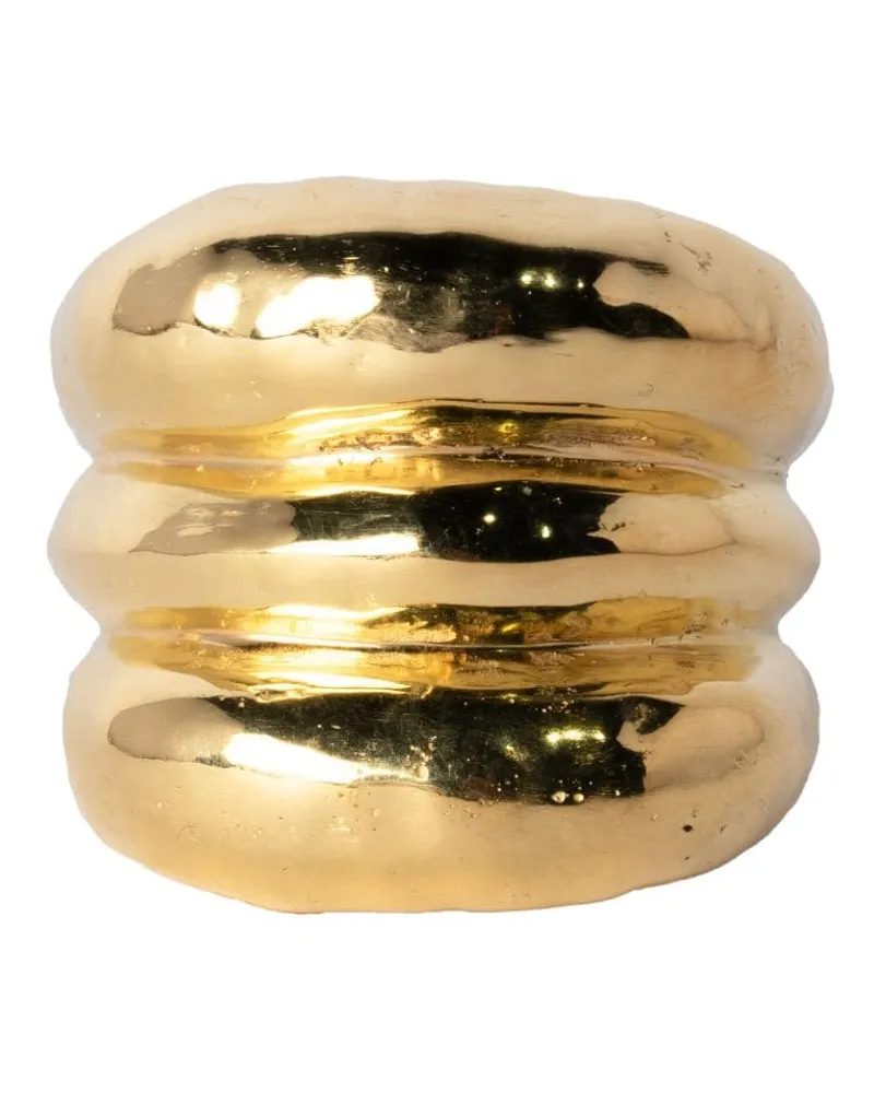 Parts Of Four Stack Sterlingsilber-Ring mit Rillen - Gold Gold
