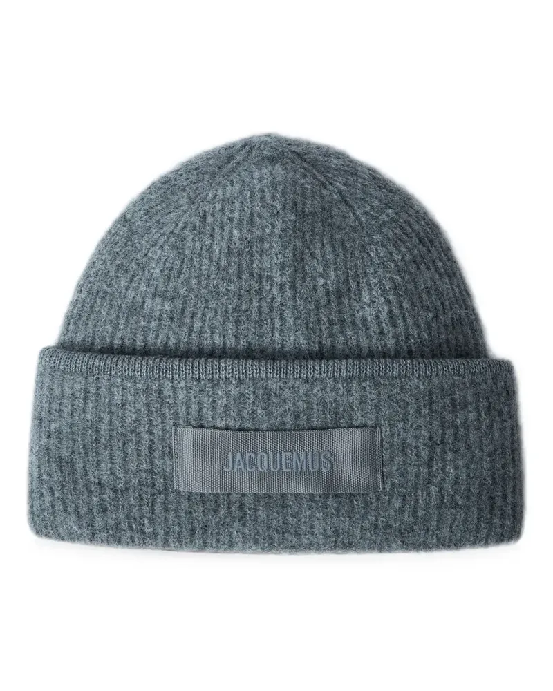 Jacquemus The Gros Grain Beanie - Grau Grau