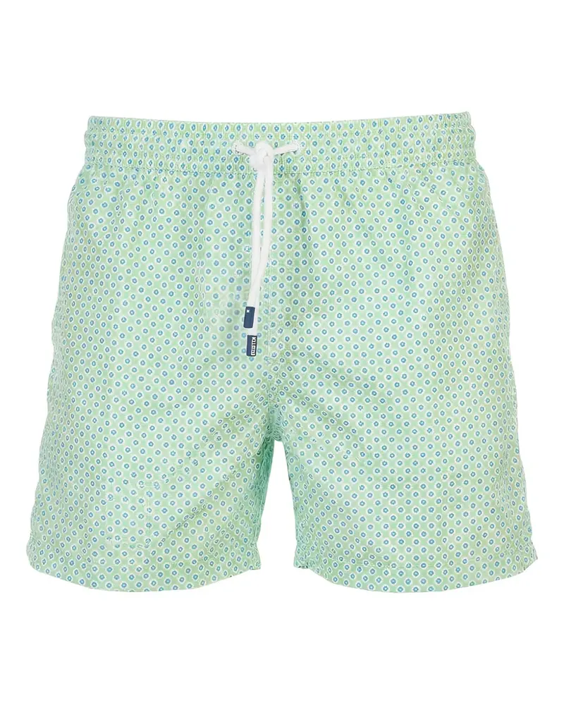 Fedeli geometric-print swim shorts - Grün Grün