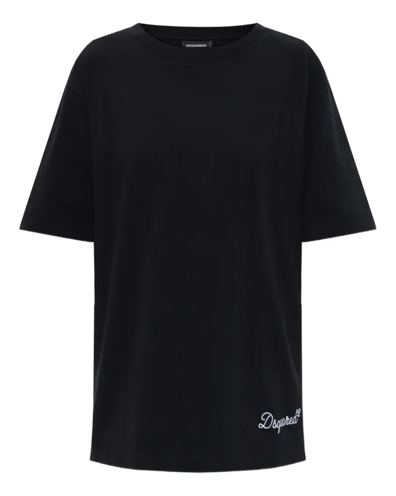 Dsquared2 embroidery short-sleeve T-shirt - Schwarz Schwarz