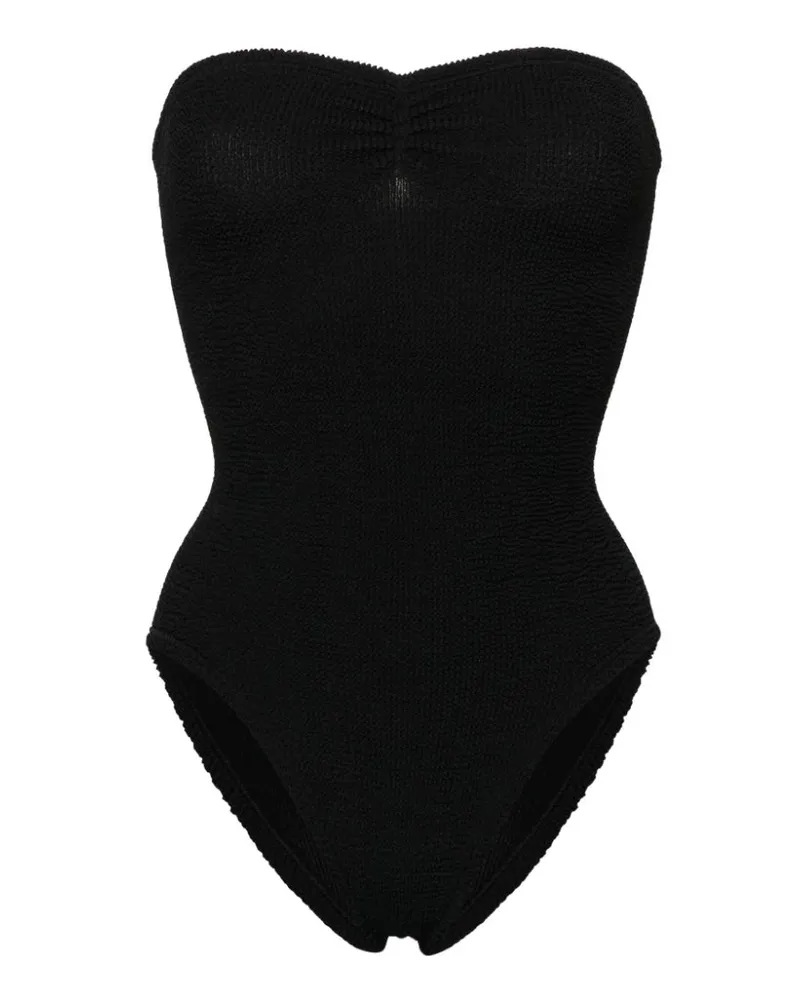 Hunza G Trägerloser Audrey Badeanzug - Schwarz Schwarz