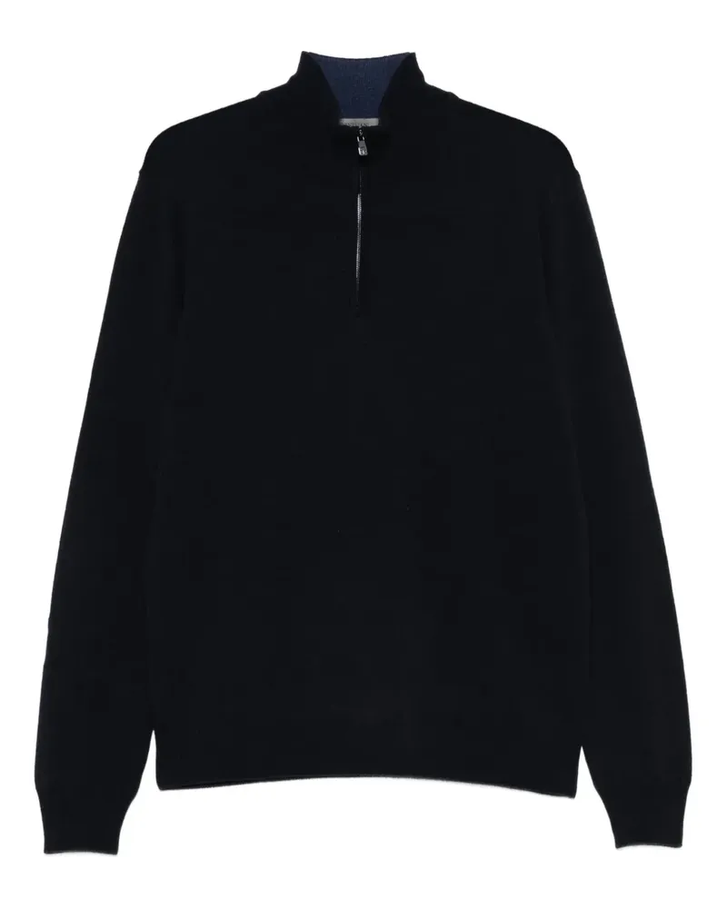 Corneliani Pullover mit Reißverschluss - Blau Blau