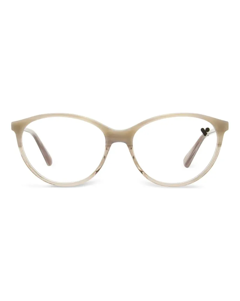 Longchamp Brille mit ovalem Gestell - Nude Nude