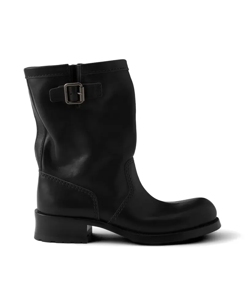 Prada leather mid-calf boots - Schwarz Schwarz