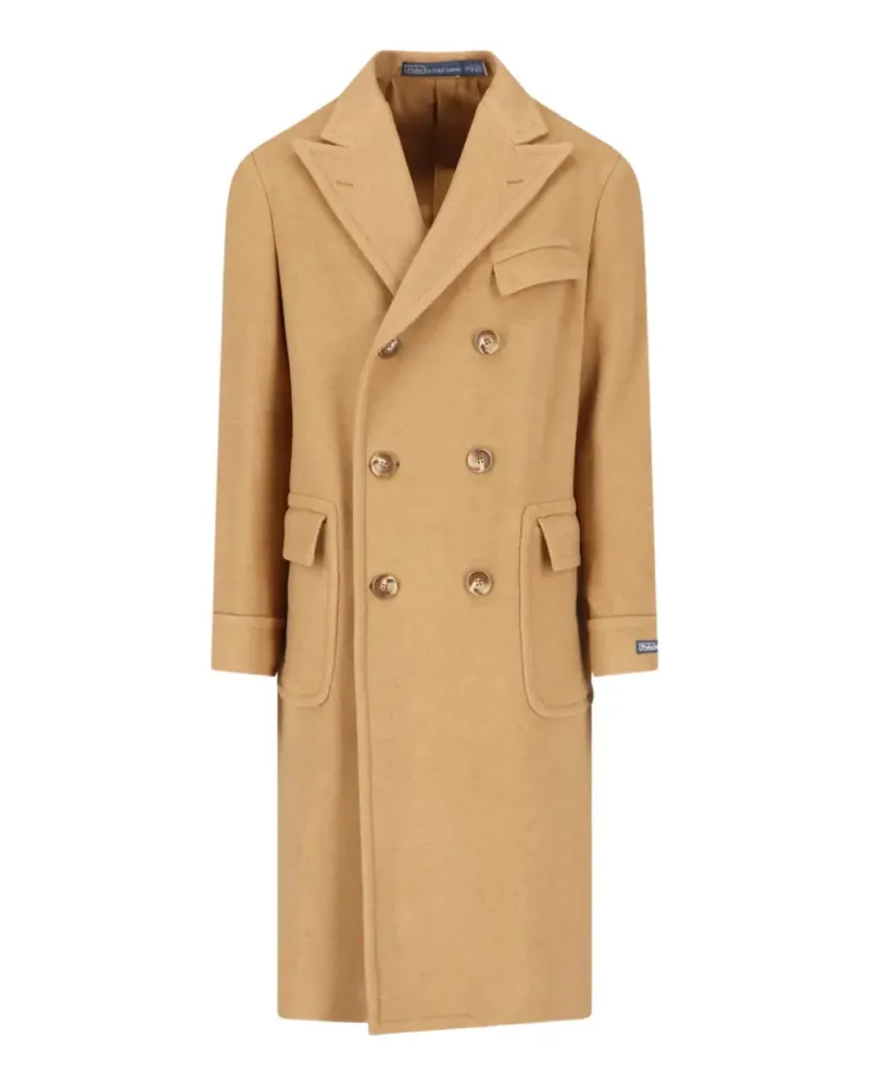 Ralph Lauren Doppelreihiger Mantel - Nude Nude