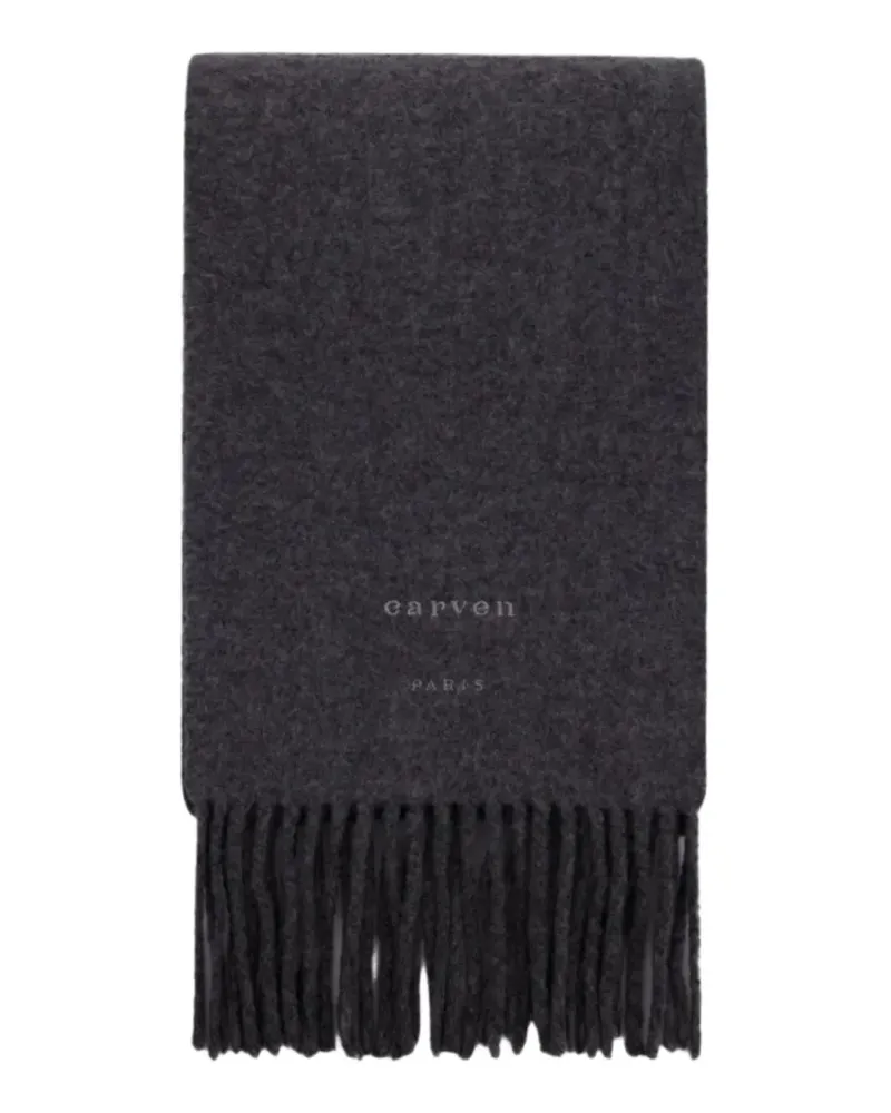 Carven fringed embroidery scarf - Grau Grau
