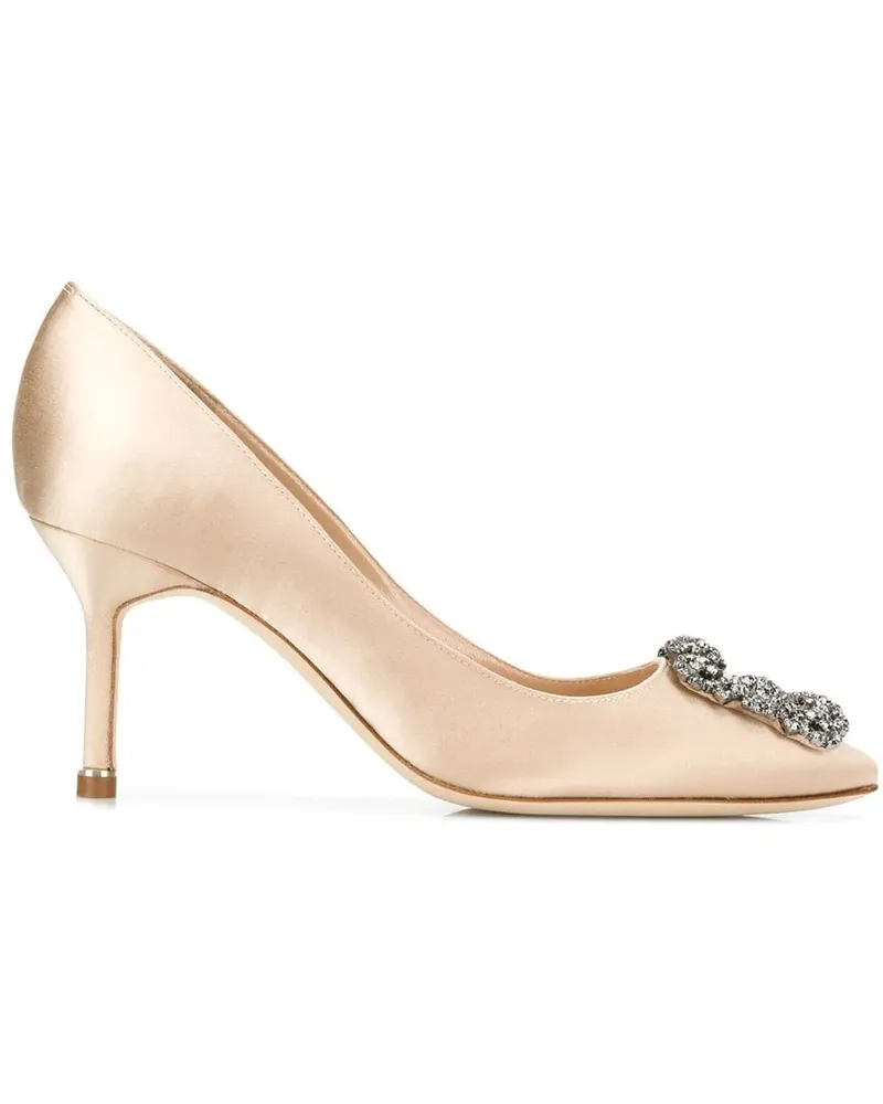 Manolo Blahnik Hangisi Pumps 70mm - Nude Nude
