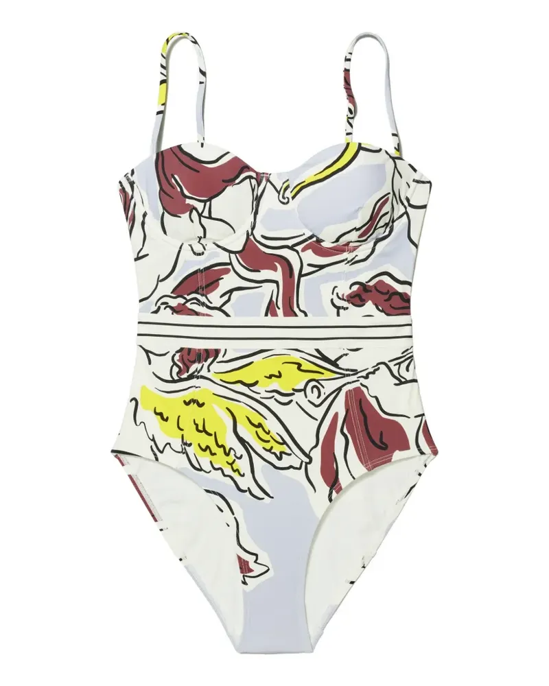 Tory Burch Balconette-Badeanzug - Weiß Weiß