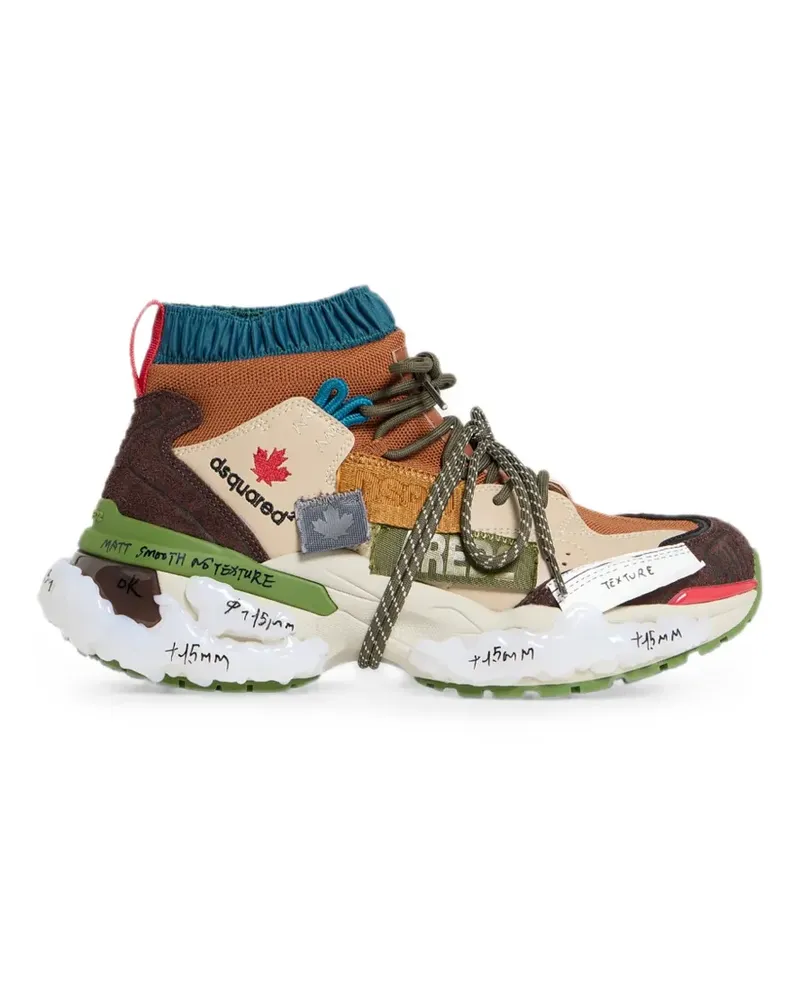 Dsquared2 Faster Sneakers mit Kontrasteinsätzen - Nude Nude