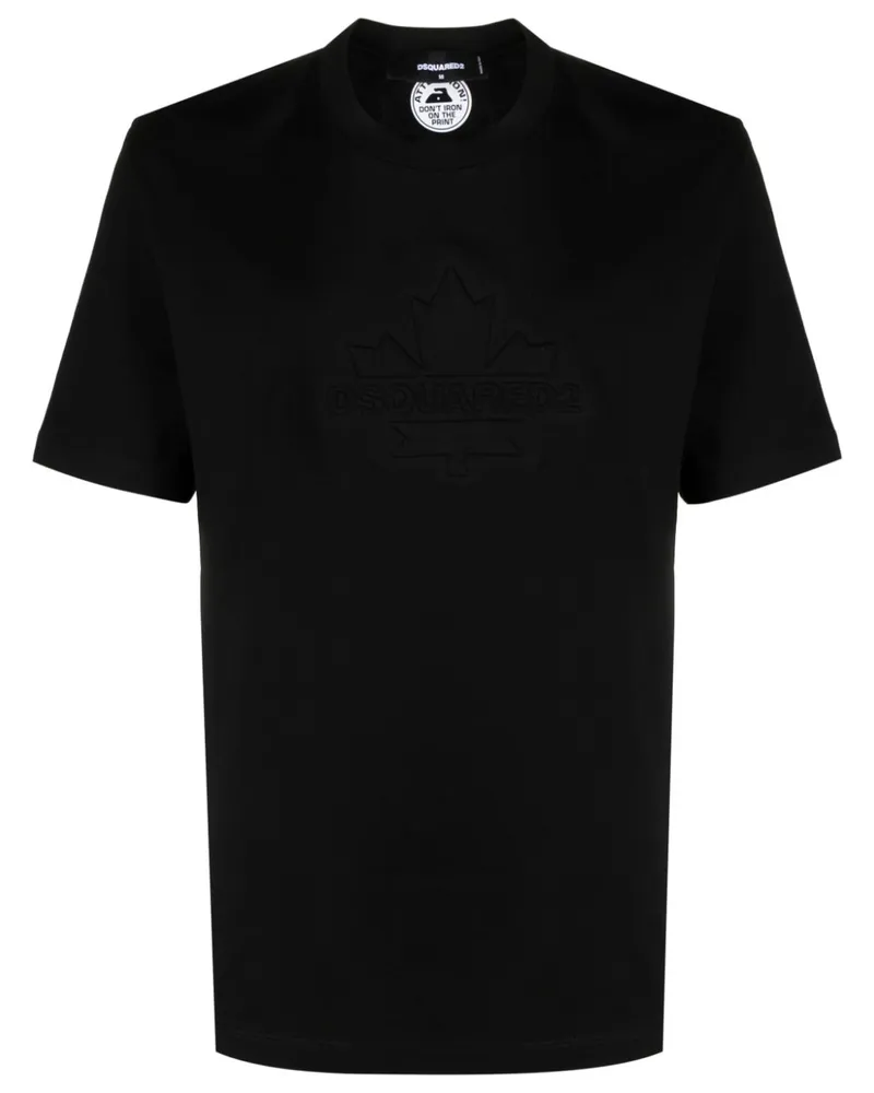 Dsquared2 T-Shirt mit Logo-Prägung - Schwarz Schwarz