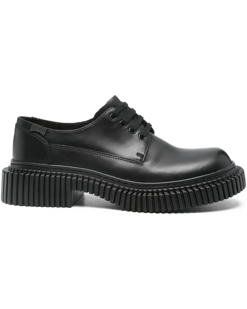 Camper Pix Berlin Derby-Schuhe mit geriffeltem Finish 45mm - Schwarz Schwarz