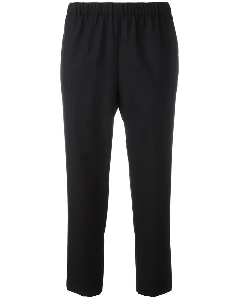 Comme des Garçons Cropped-Wollhose mit Nadelstreifen - Blau Blau