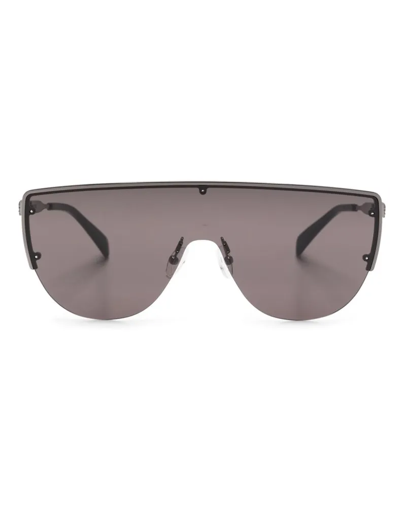 Alexander McQueen Sonnenbrille mit Totenkopf-Nieten - Schwarz Schwarz
