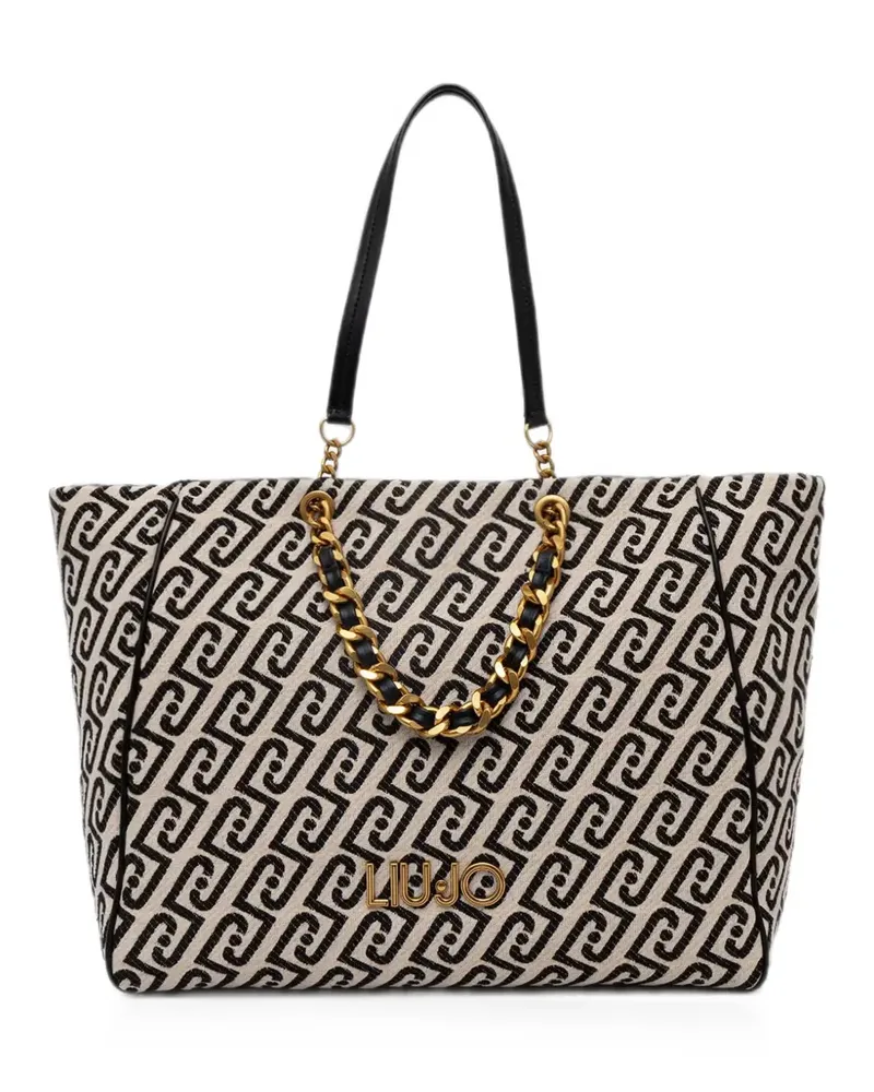 Liu Jo Große Tote Bag mit Jacquardmuster - Nude Nude