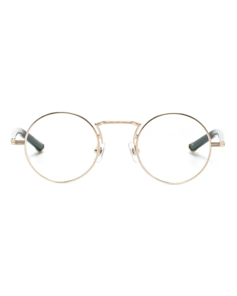 MATSUDA M3119 Brille mit rundem Gestell - Schwarz Schwarz