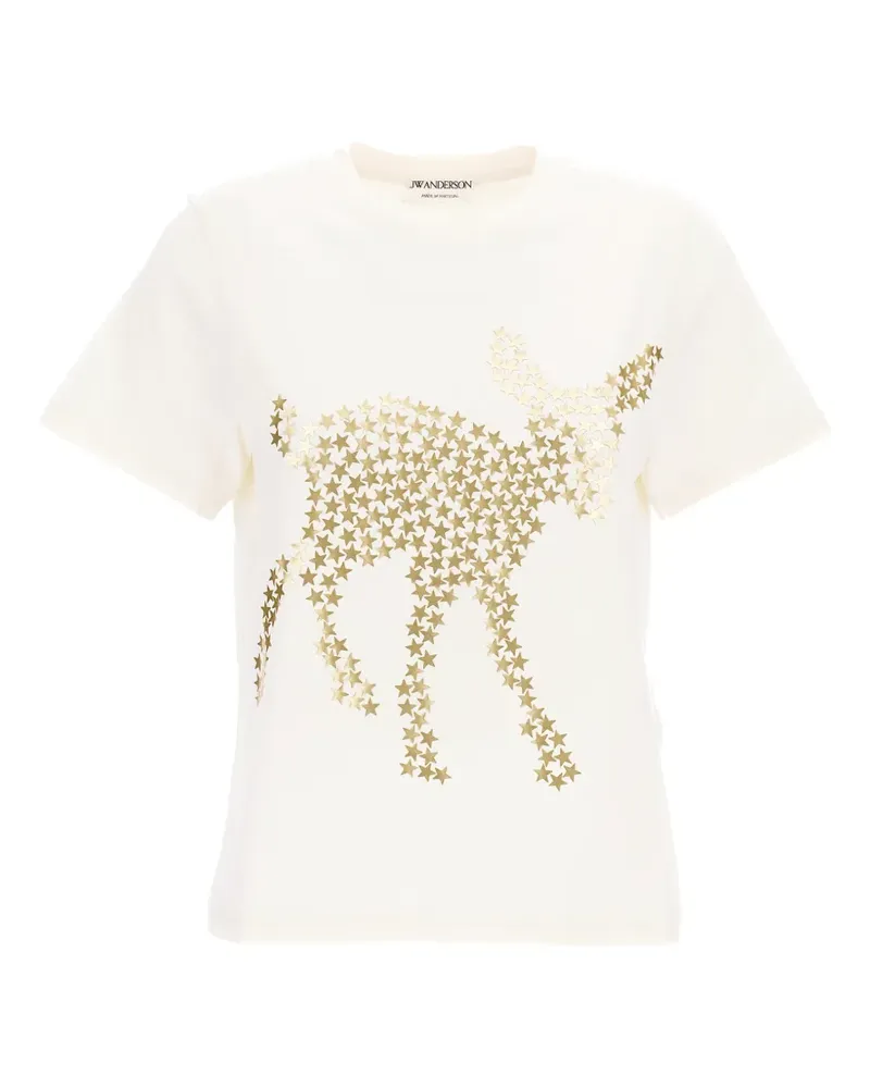 J.W.Anderson Animal Stars T-Shirt mit grafischem Print - Nude Nude
