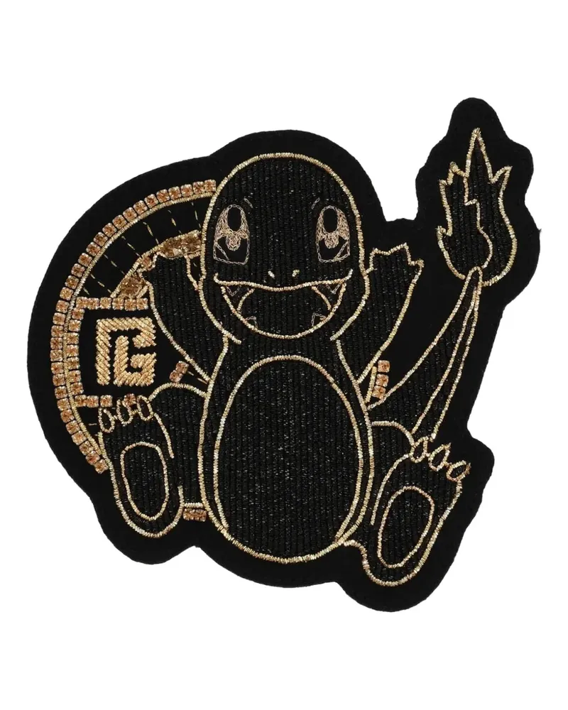 Balmain Pokémon Charmander Brosche mit Patch - Schwarz Schwarz