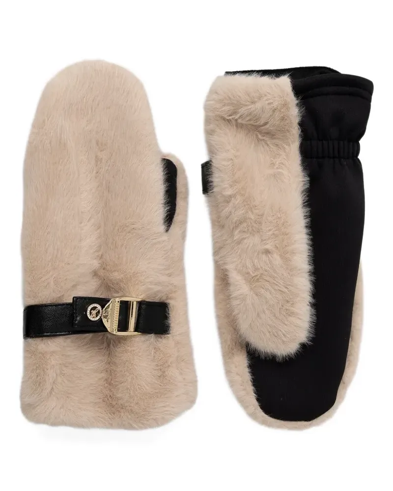 Joseph Ribkoff buckle faux-fur gloves - Nude Nude