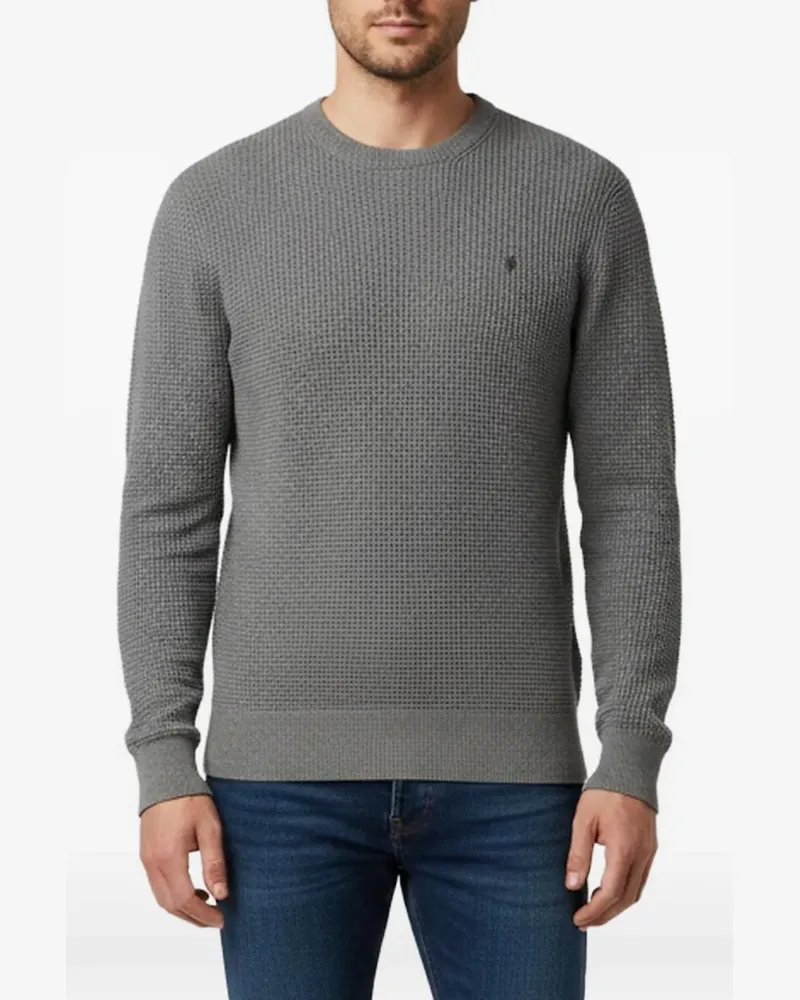 AllSaints Wells Pullover mit Waffelstrick-Muster - Grau Grau