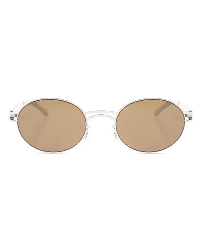 Mykita Sonnenbrille mit ovalem Gestell - Silber Silber