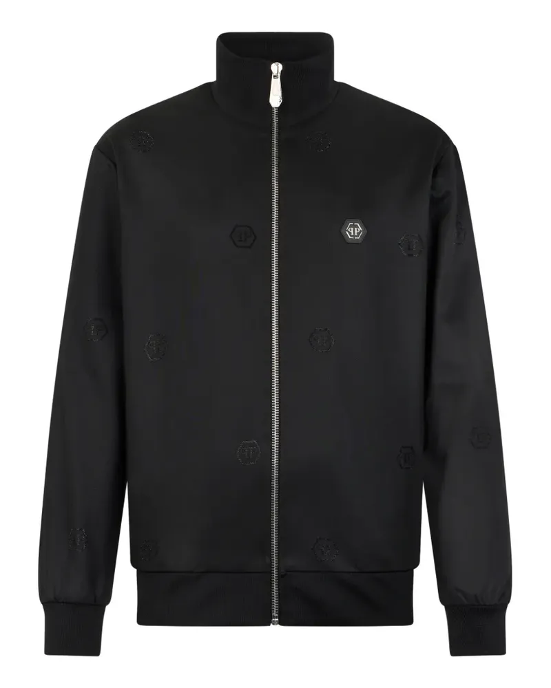 Philipp Plein Sportjacke mit Monogrammmuster - Schwarz Schwarz
