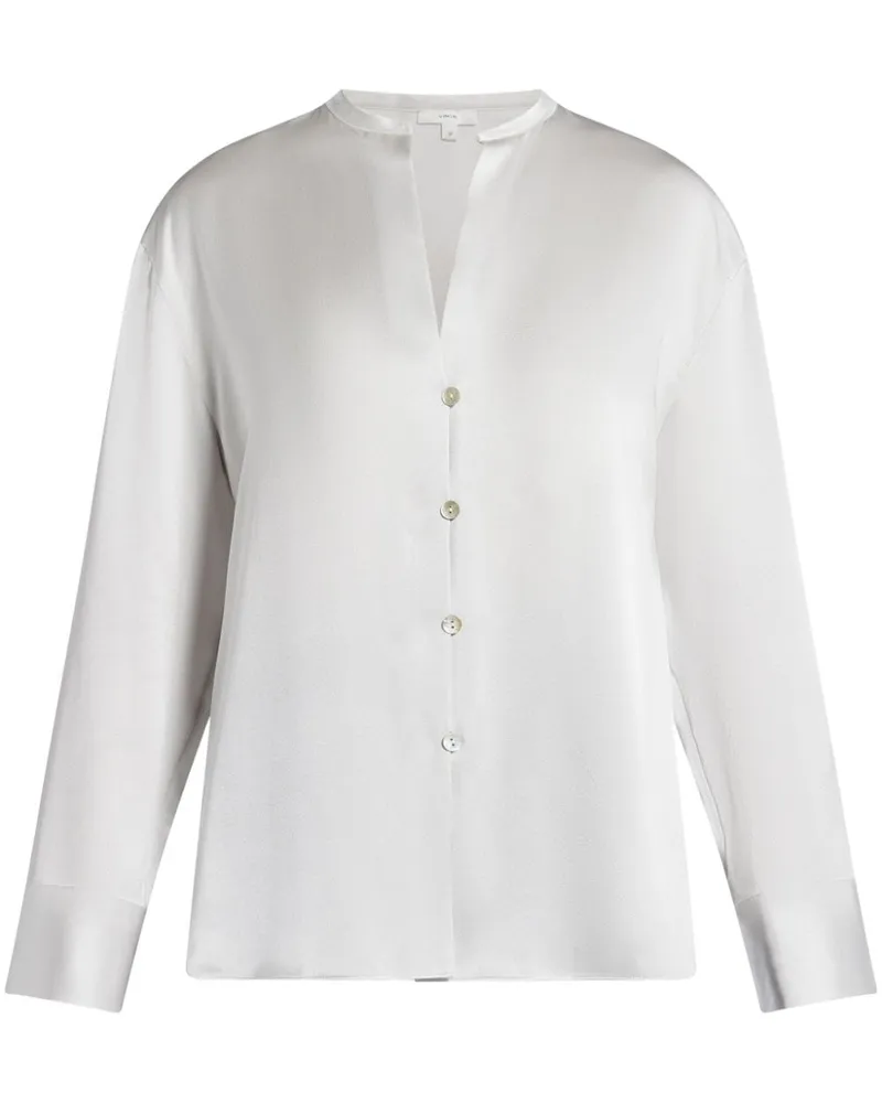 Vince Bluse mit Stehkragen - Weiß Weiß