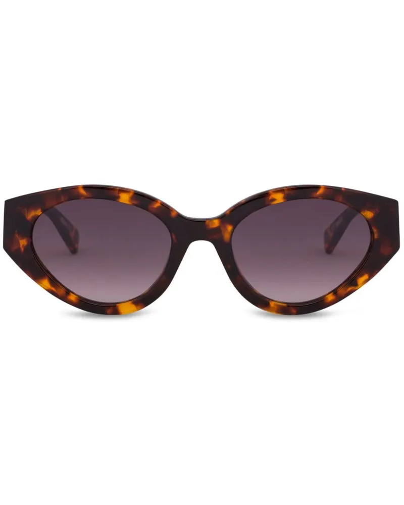 Moschino Cat-Eye-Sonnenbrille mit Logo - Braun Braun