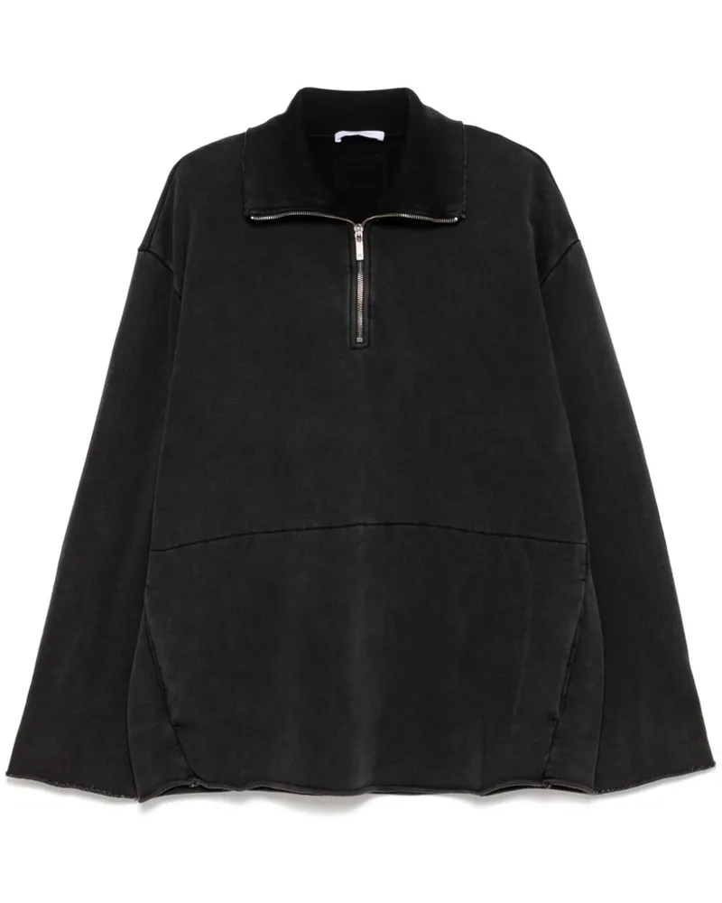 Helmut Lang Upstate Sweatshirt mit kurzem Reißverschluss - Schwarz Schwarz