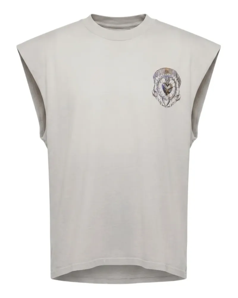 ksubi Anguish graphic-print tank top - Grau Grau