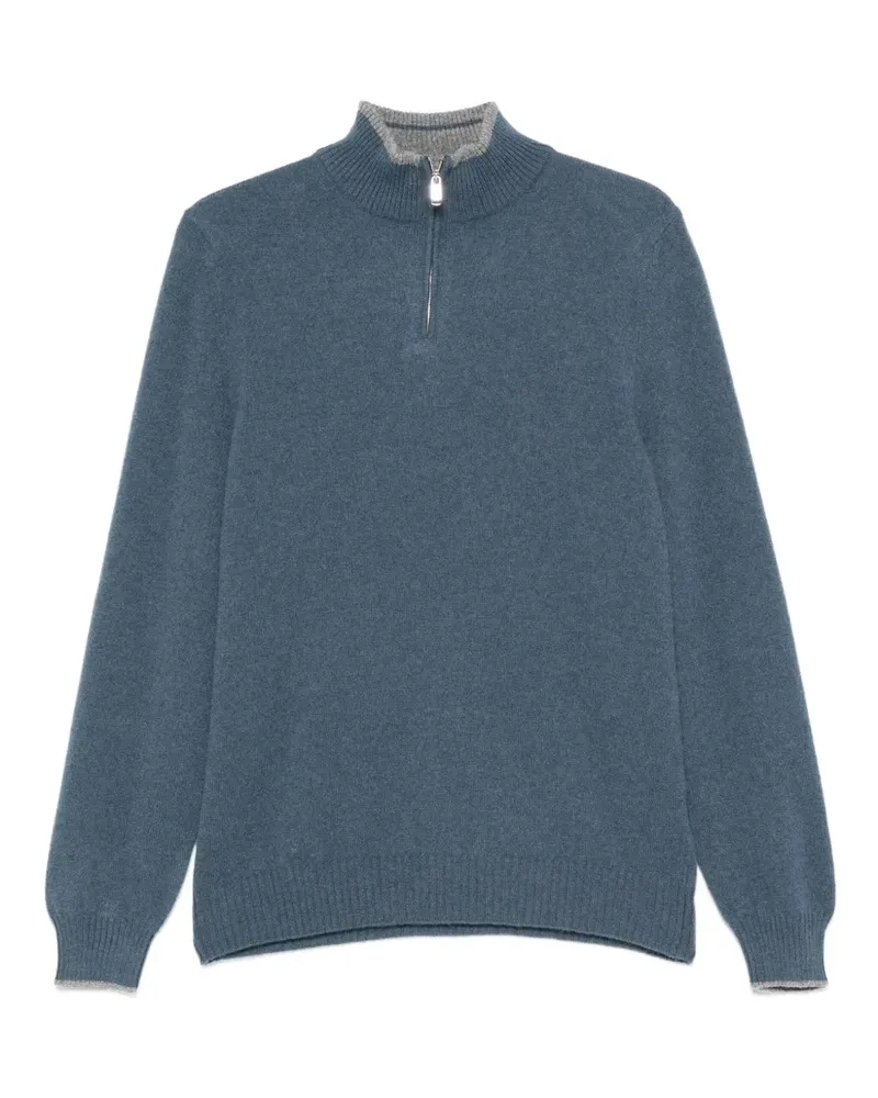 Fedeli Sweatshirt mit Reißverschluss - Blau Blau