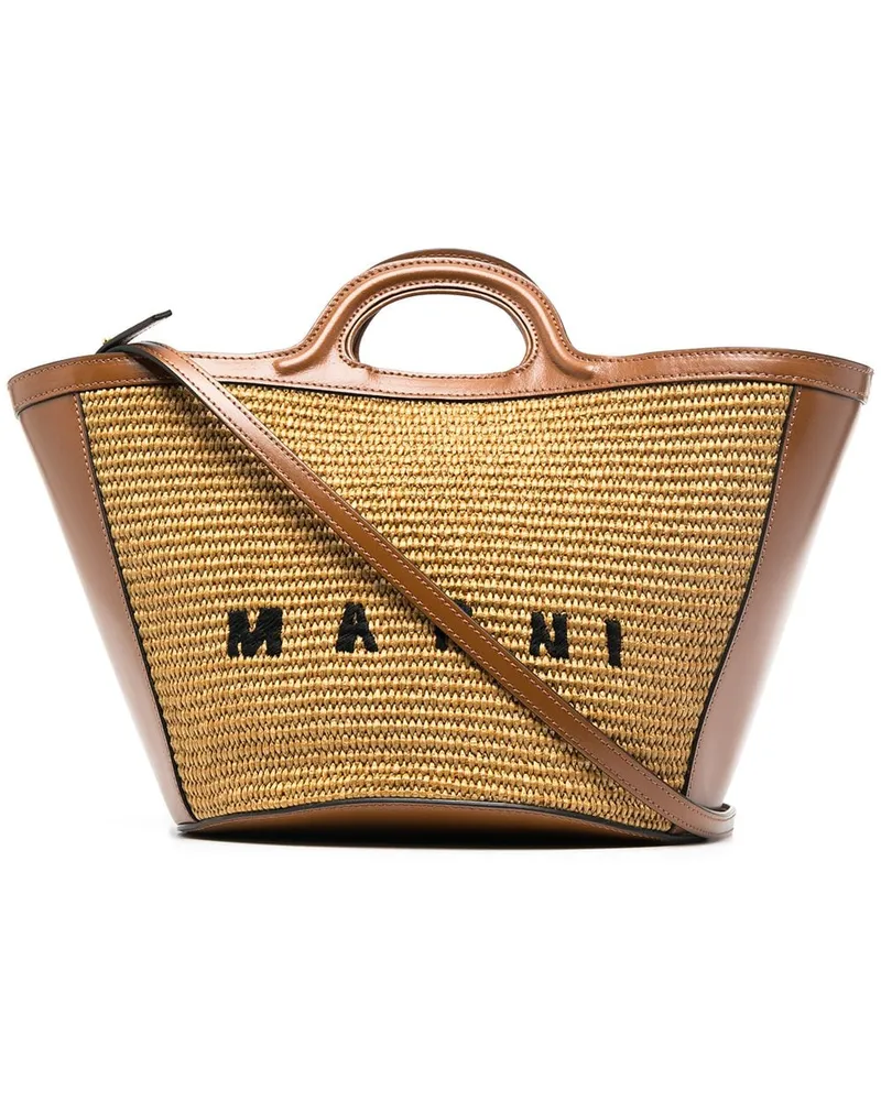Marni Kleine Tropicalia Handtasche - Braun Braun
