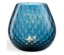 Kerzenhalter aus Glas - Blau