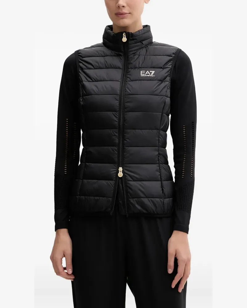 EA7 zip padded gilet - Schwarz Schwarz