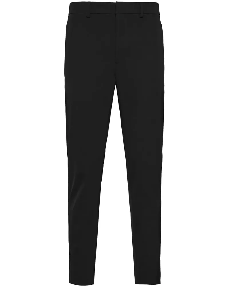 Prada Halbhohe Cropped-Hose - Schwarz Schwarz