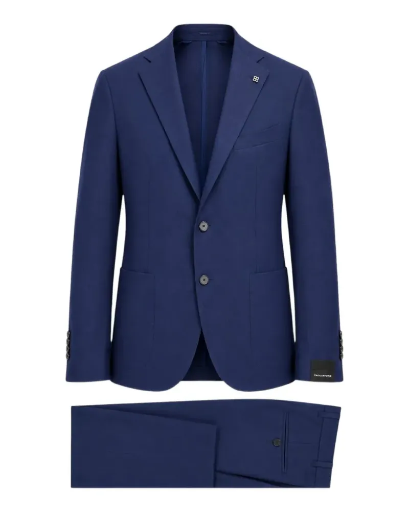 Tagliatore Anzug mit fallendem Revers - Blau Blau