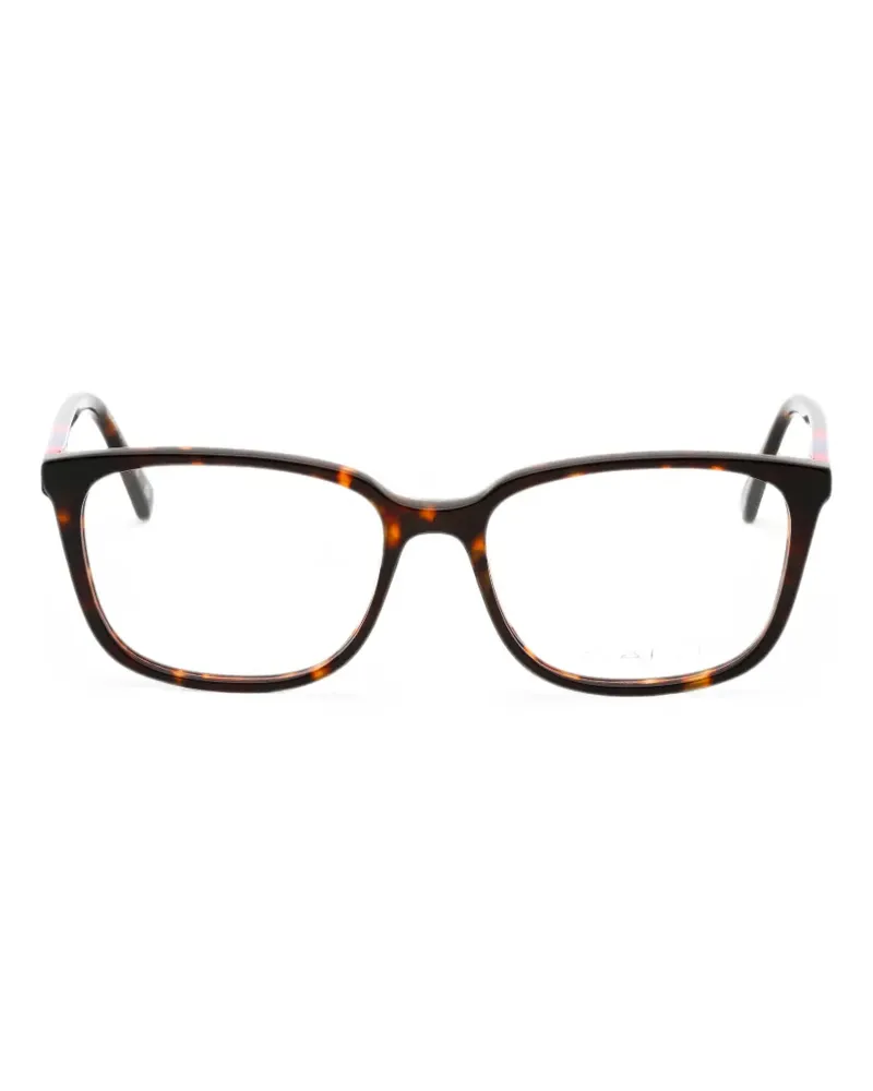 Gant tortoiseshell-effect rectangle-frame glasses - Braun Braun