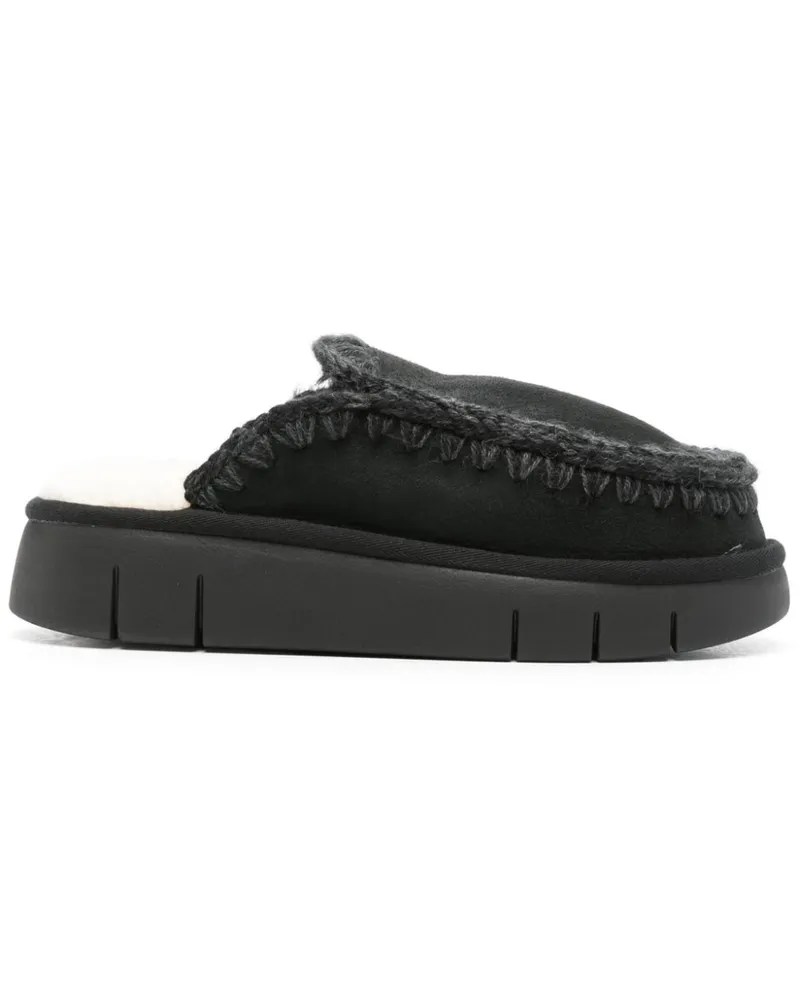 Mou Slipper aus Wildleder - Schwarz Schwarz
