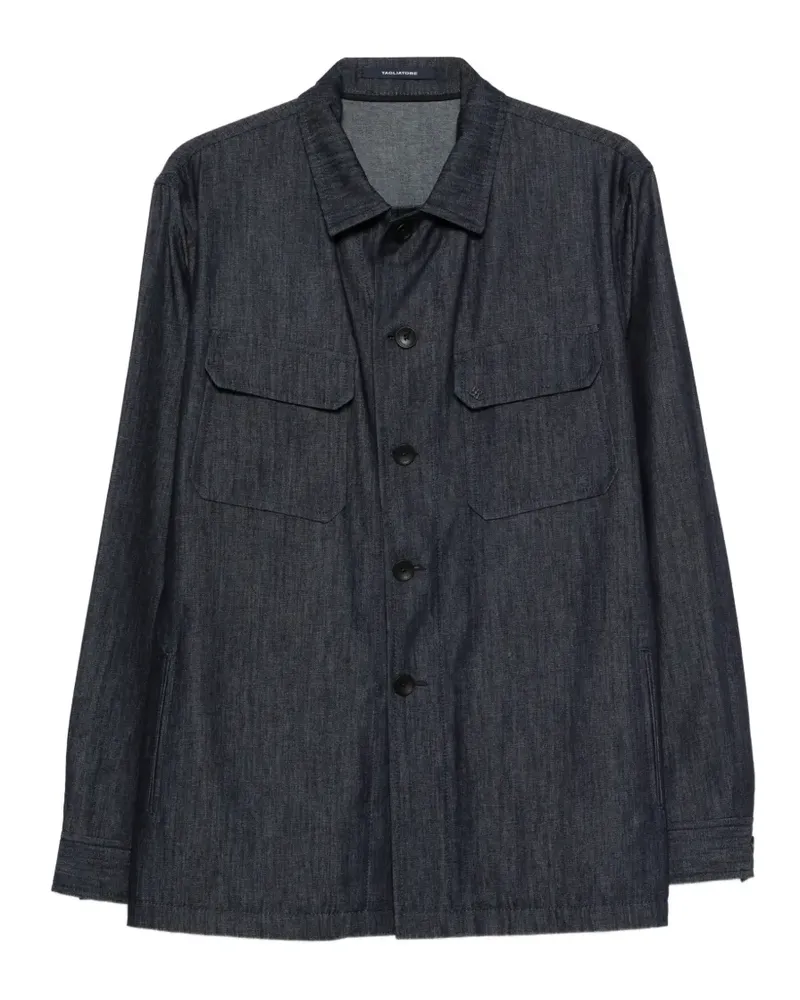 Tagliatore Hemdjacke mit Klappe - Blau Blau
